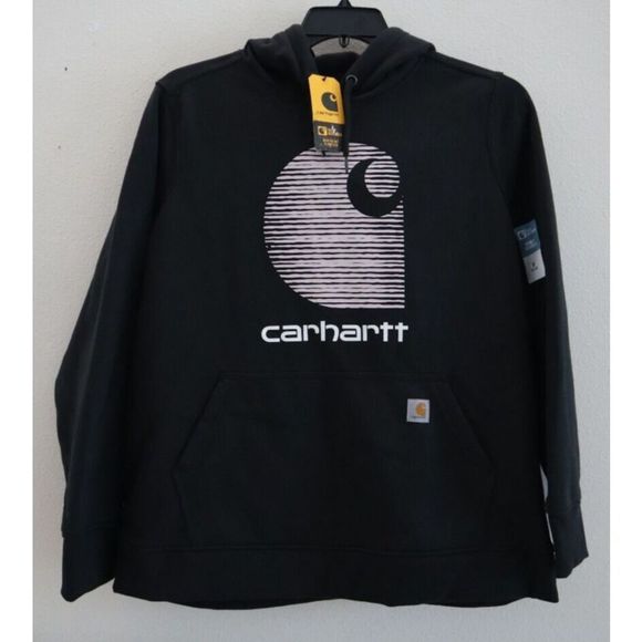 Carhartt Women Sz 1X (16W-18W) Rain Defender Relaxed Fit "C" Logo Graphic Hoodie - Picture 1 of 6